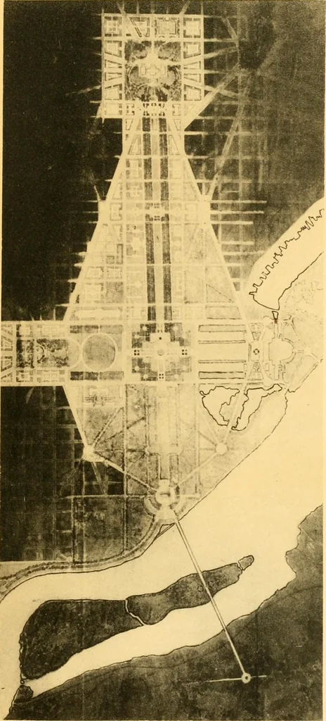 An illustration from Plan of Chicago prepared under the direction of the Commercial club during the years 1906, 1907, and 1908, 1909, leaf 50