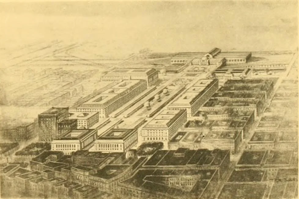 An illustration from Plan of Chicago prepared under the direction of the Commercial club during the years 1906, 1907, and 1908, 1909, leaf 52