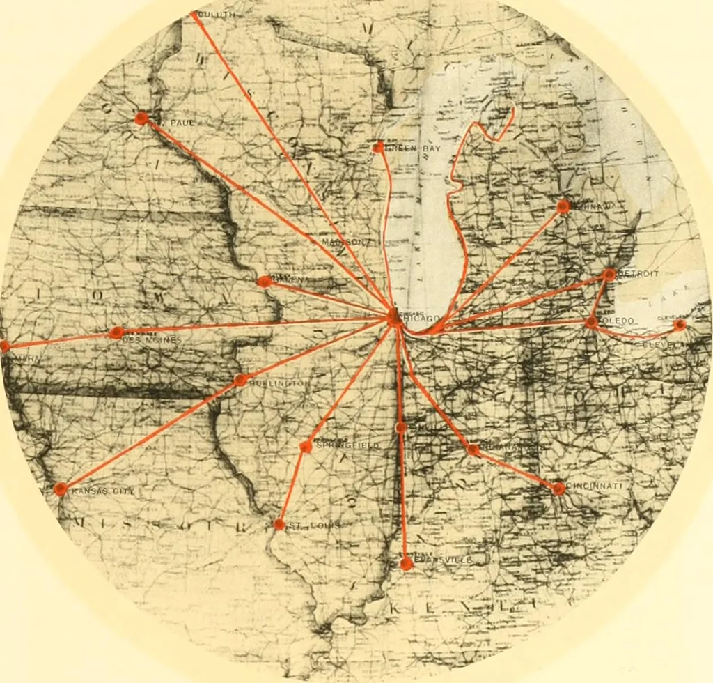 An illustration from Plan of Chicago prepared under the direction of the Commercial club during the years 1906, 1907, and 1908, 1909, leaf 58
