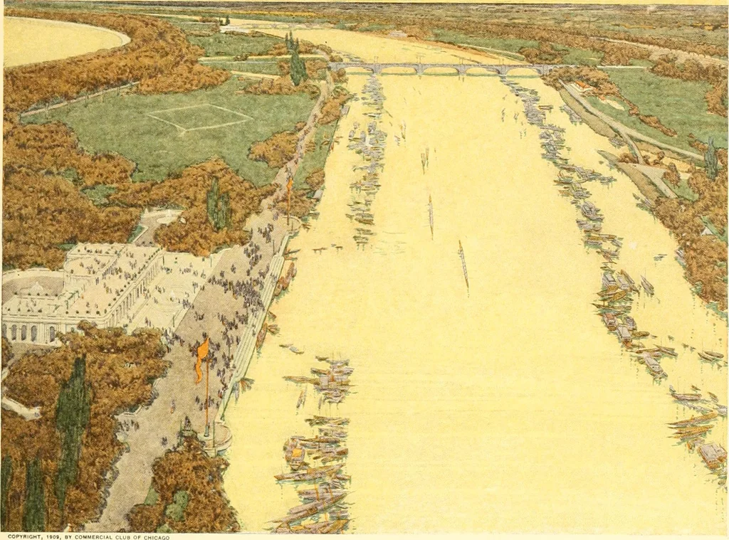 An illustration from Plan of Chicago prepared under the direction of the Commercial club during the years 1906, 1907, and 1908, 1909, leaf 94