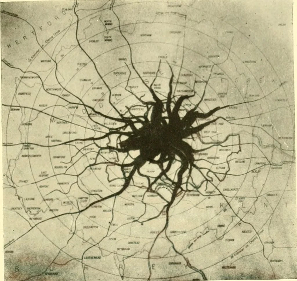 An illustration from A plan of the city of Hartford. Preliminary report by Carrere & Hastings, advisory architects, to the Commission on the city plan of the city of Hartford, Connecticut, in relation to the rectification of the present plan and the development and extension of the city, 1912, leaf 16