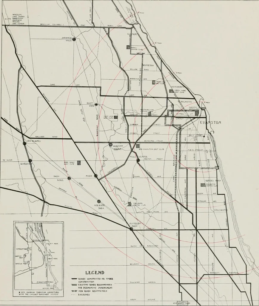 An illustration from Plan of Evanston, 1917, leaf 24