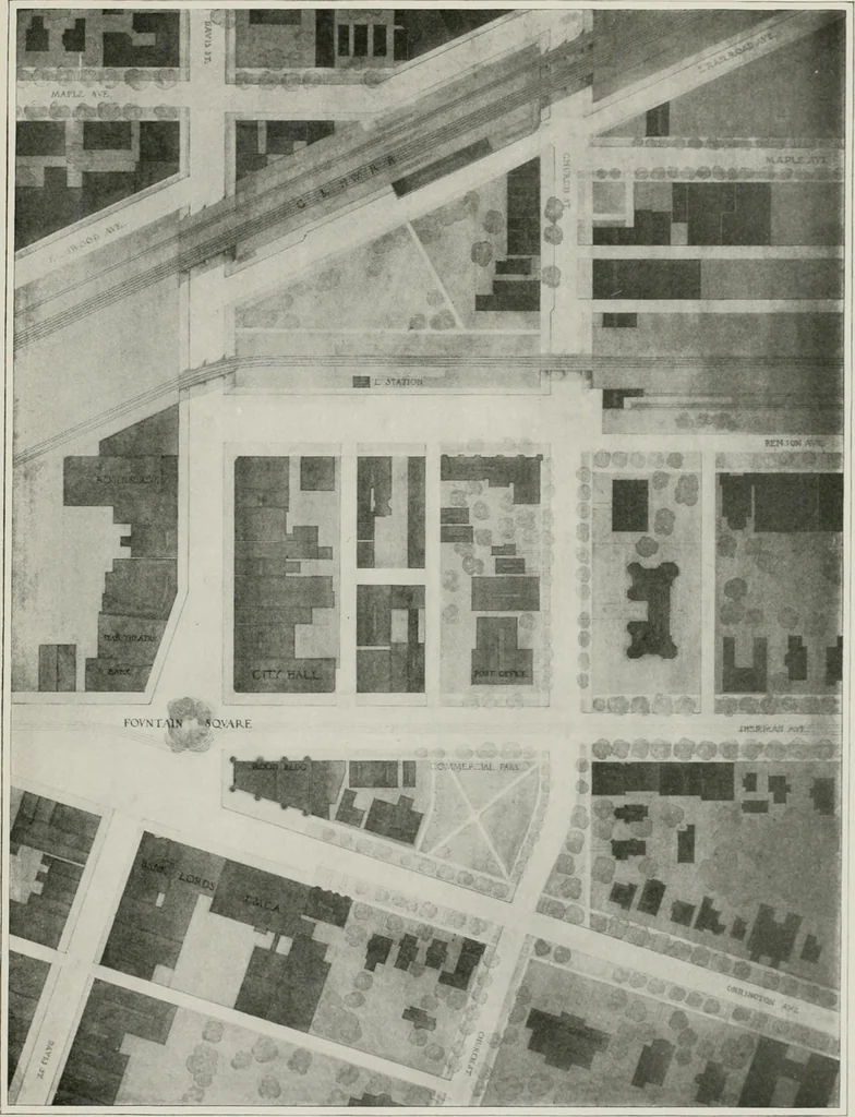 An illustration from Plan of Evanston, 1917, leaf 36