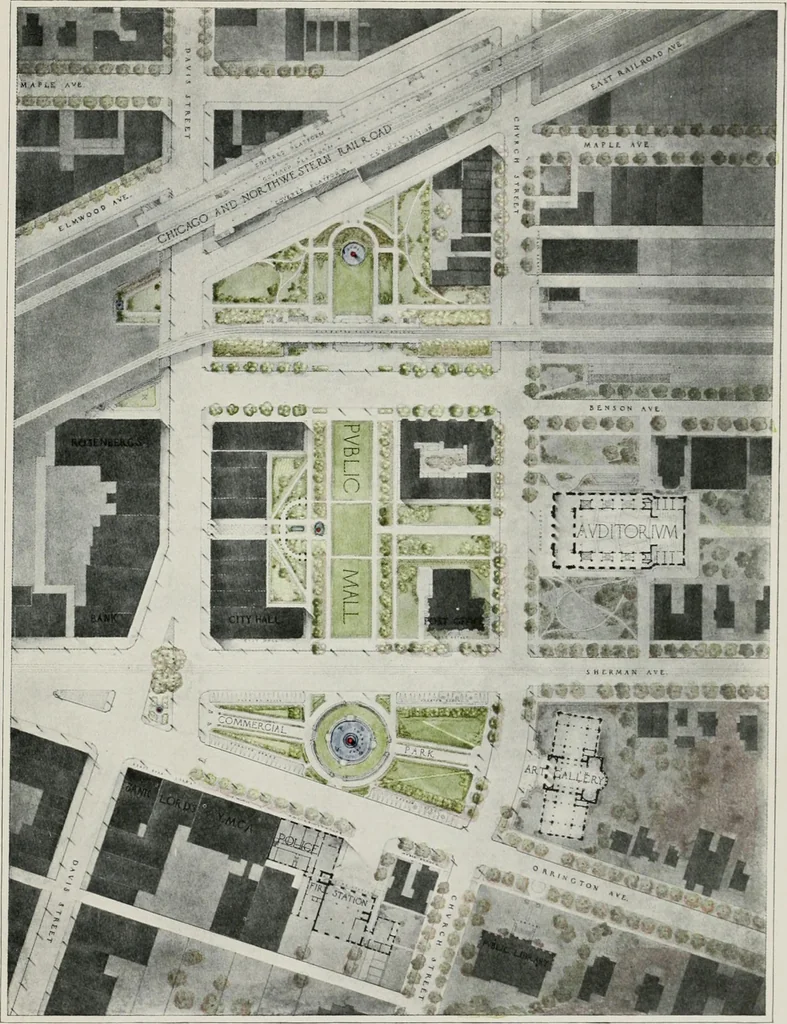 An illustration from Plan of Evanston, 1917, leaf 38