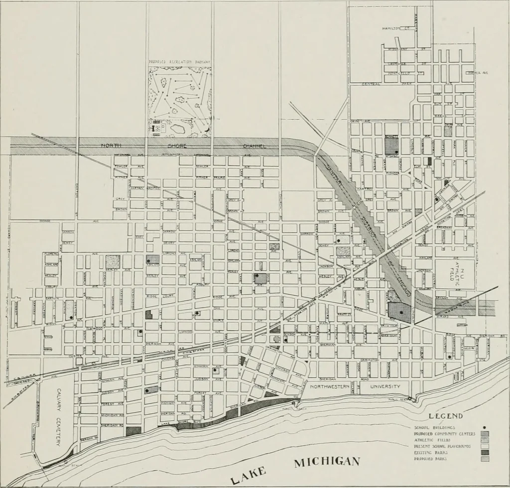 An illustration from Plan of Evanston, 1917, leaf 60