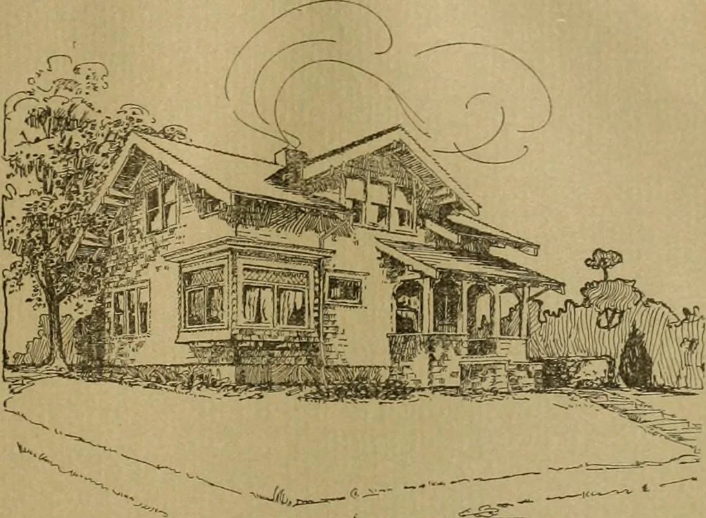 An illustration from The Plan Shop bungalows / Rollin S. Tuttle, 1920, leaf 34