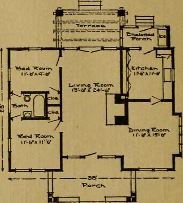 An illustration from The Plan Shop bungalows / Rollin S. Tuttle, 1920, leaf 63