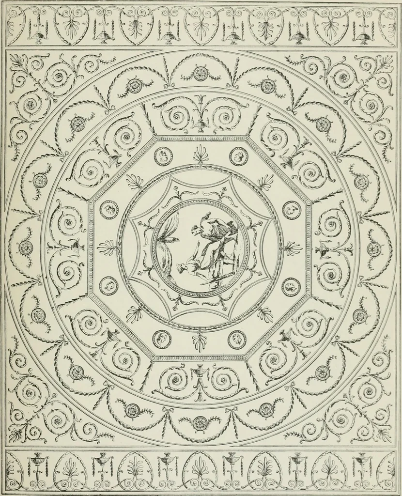An illustration from Plastering, plain and decorative. A practical treatise on the art & craft of plastering and modelling, including full descriptions of the various tools, materials, processes, and appliances employed ... together with an account of historical plastering in England, Scotland, and Ireland, accompanied by numerous examples, 1899, leaf 112