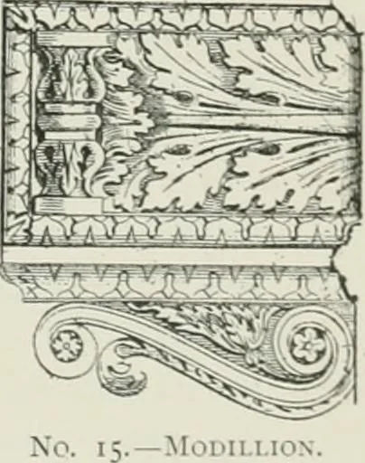 An illustration from Plastering, plain and decorative. A practical treatise on the art & craft of plastering and modelling, including full descriptions of the various tools, materials, processes, and appliances employed ... together with an account of historical plastering in England, Scotland, and Ireland, accompanied by numerous examples, 1899, leaf 196