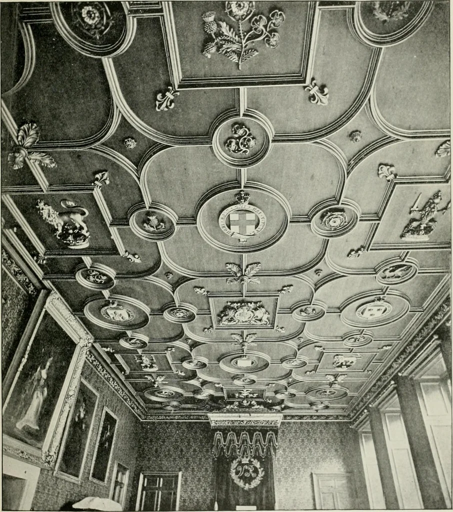 An illustration from Plastering, plain and decorative. A practical treatise on the art & craft of plastering and modelling, including full descriptions of the various tools, materials, processes, and appliances employed ... together with an account of historical plastering in England, Scotland, and Ireland, accompanied by numerous examples, 1899, leaf 226