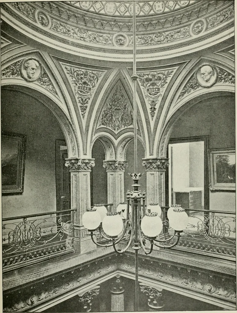 An illustration from Plastering, plain and decorative. A practical treatise on the art & craft of plastering and modelling, including full descriptions of the various tools, materials, processes, and appliances employed ... together with an account of historical plastering in England, Scotland, and Ireland, accompanied by numerous examples, 1899, leaf 234