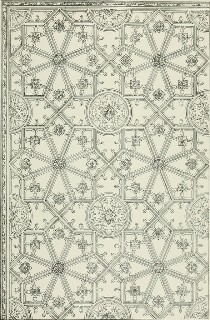 An illustration from Plastering, plain and decorative. A practical treatise on the art & craft of plastering and modelling, including full descriptions of the various tools, materials, processes, and appliances employed ... together with an account of historical plastering in England, Scotland, and Ireland, accompanied by numerous examples, 1899, leaf 236