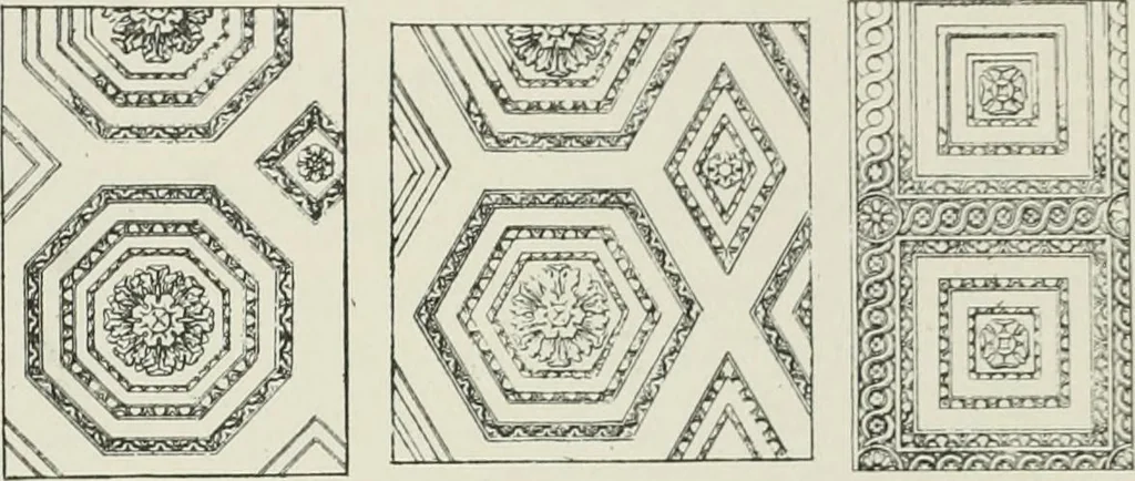 An illustration from Plastering, plain and decorative. A practical treatise on the art & craft of plastering and modelling, including full descriptions of the various tools, materials, processes, and appliances employed ... together with an account of historical plastering in England, Scotland, and Ireland, accompanied by numerous examples, 1899, leaf 248