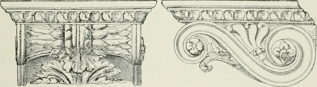 An illustration from Plastering, plain and decorative. A practical treatise on the art & craft of plastering and modelling, including full descriptions of the various tools, materials, processes, and appliances employed ... together with an account of historical plastering in England, Scotland, and Ireland, accompanied by numerous examples, 1899, leaf 306