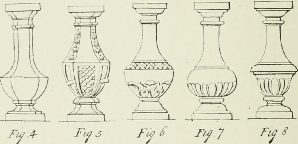 An illustration from Plastering, plain and decorative. A practical treatise on the art & craft of plastering and modelling, including full descriptions of the various tools, materials, processes, and appliances employed ... together with an account of historical plastering in England, Scotland, and Ireland, accompanied by numerous examples, 1899, leaf 313