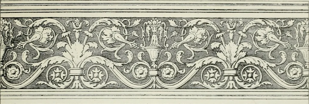 An illustration from Plastering, plain and decorative. A practical treatise on the art & craft of plastering and modelling, including full descriptions of the various tools, materials, processes, and appliances employed ... together with an account of historical plastering in England, Scotland, and Ireland, accompanied by numerous examples, 1899, leaf 320