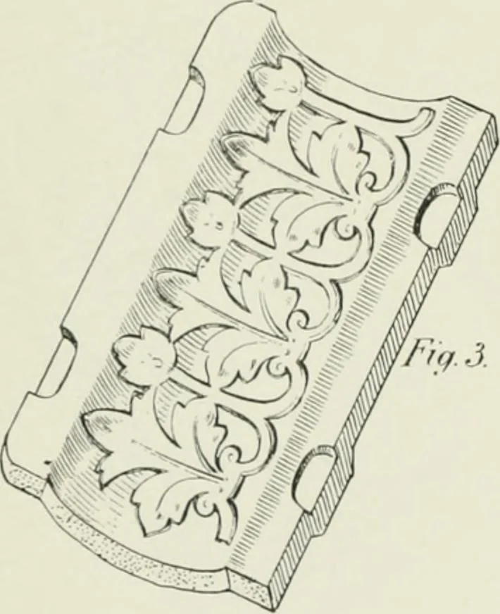 An illustration from Plastering, plain and decorative. A practical treatise on the art & craft of plastering and modelling, including full descriptions of the various tools, materials, processes, and appliances employed ... together with an account of historical plastering in England, Scotland, and Ireland, accompanied by numerous examples, 1899, leaf 369