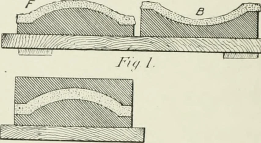 An illustration from Plastering, plain and decorative. A practical treatise on the art & craft of plastering and modelling, including full descriptions of the various tools, materials, processes, and appliances employed ... together with an account of historical plastering in England, Scotland, and Ireland, accompanied by numerous examples, 1899, leaf 369