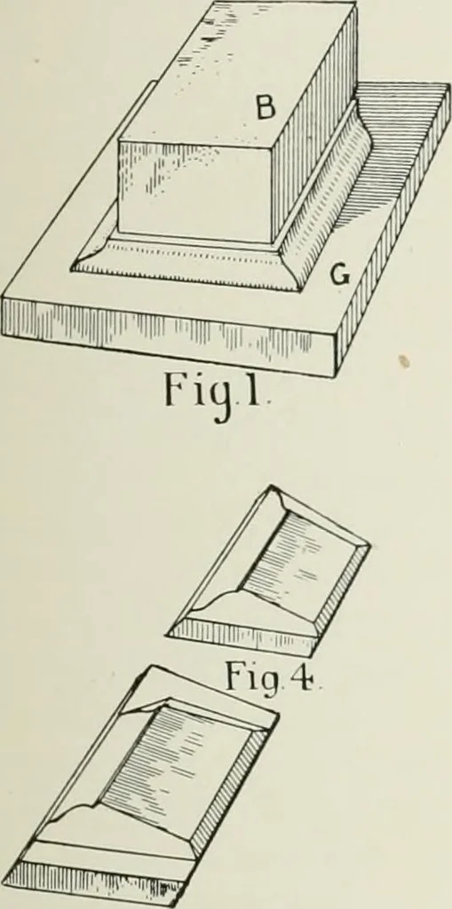 An illustration from Plastering, plain and decorative. A practical treatise on the art & craft of plastering and modelling, including full descriptions of the various tools, materials, processes, and appliances employed ... together with an account of historical plastering in England, Scotland, and Ireland, accompanied by numerous examples, 1899, leaf 378