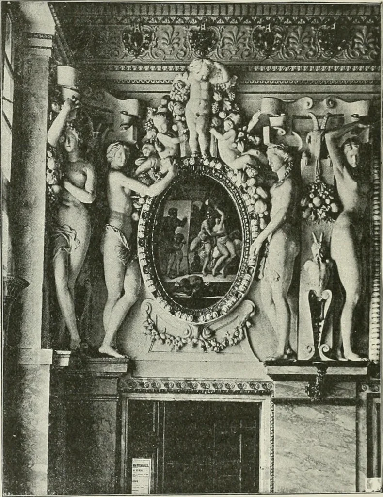 An illustration from Plastering, plain and decorative. A practical treatise on the art & craft of plastering and modelling, including full descriptions of the various tools, materials, processes, and appliances employed ... together with an account of historical plastering in England, Scotland, and Ireland, accompanied by numerous examples, 1899, leaf 38