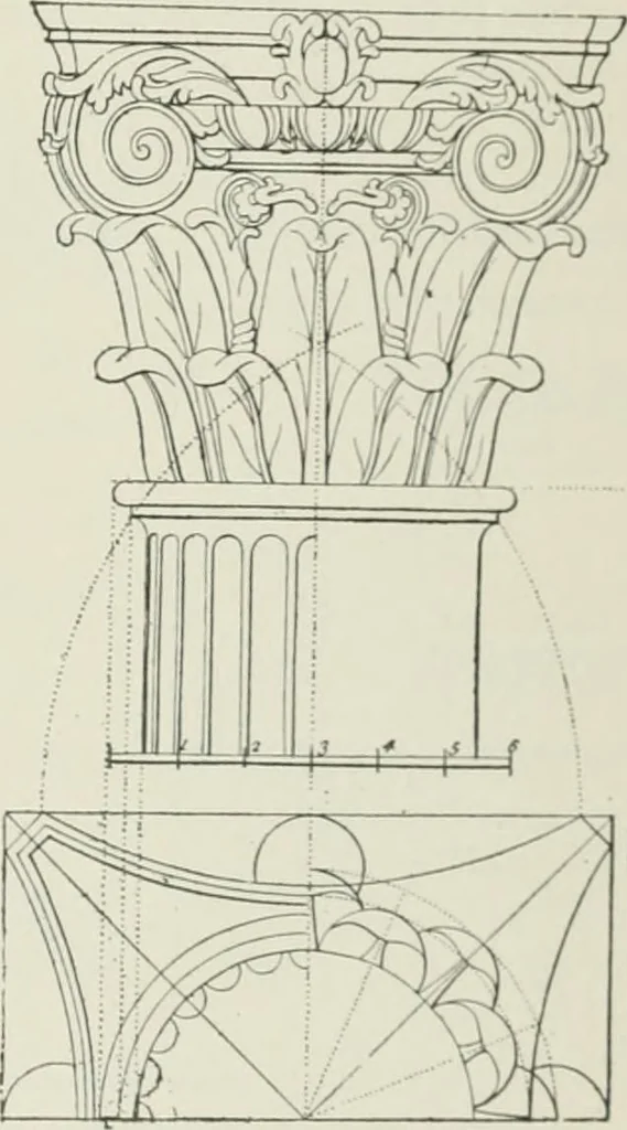 An illustration from Plastering, plain and decorative. A practical treatise on the art & craft of plastering and modelling, including full descriptions of the various tools, materials, processes, and appliances employed ... together with an account of historical plastering in England, Scotland, and Ireland, accompanied by numerous examples, 1899, leaf 408