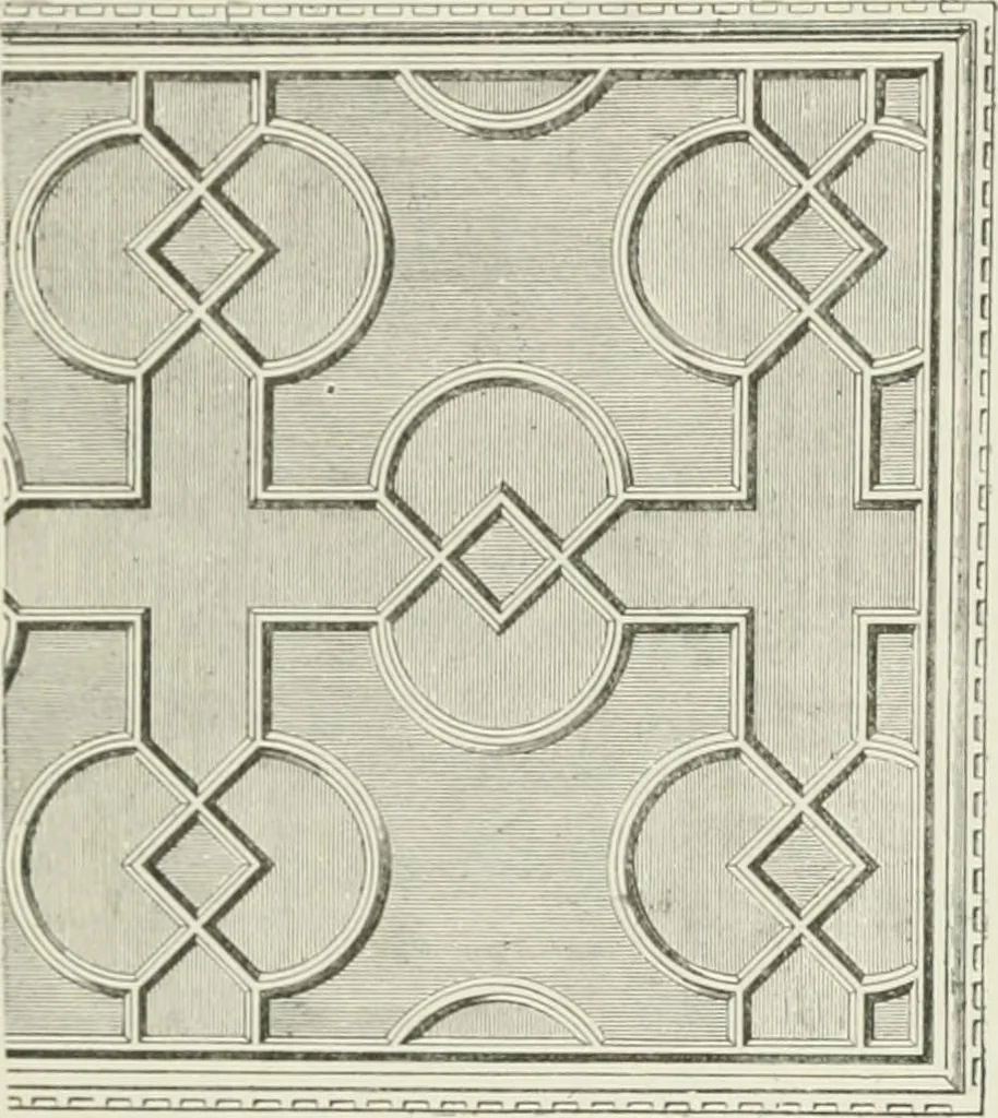 An illustration from Plastering, plain and decorative. A practical treatise on the art & craft of plastering and modelling, including full descriptions of the various tools, materials, processes, and appliances employed ... together with an account of historical plastering in England, Scotland, and Ireland, accompanied by numerous examples, 1899, leaf 43