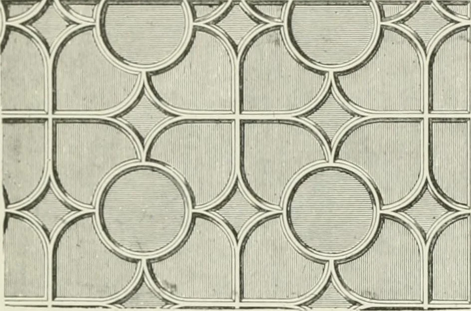 An illustration from Plastering, plain and decorative. A practical treatise on the art & craft of plastering and modelling, including full descriptions of the various tools, materials, processes, and appliances employed ... together with an account of historical plastering in England, Scotland, and Ireland, accompanied by numerous examples, 1899, leaf 45