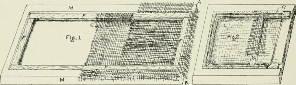 An illustration from Plastering, plain and decorative. A practical treatise on the art & craft of plastering and modelling, including full descriptions of the various tools, materials, processes, and appliances employed ... together with an account of historical plastering in England, Scotland, and Ireland, accompanied by numerous examples, 1899, leaf 459