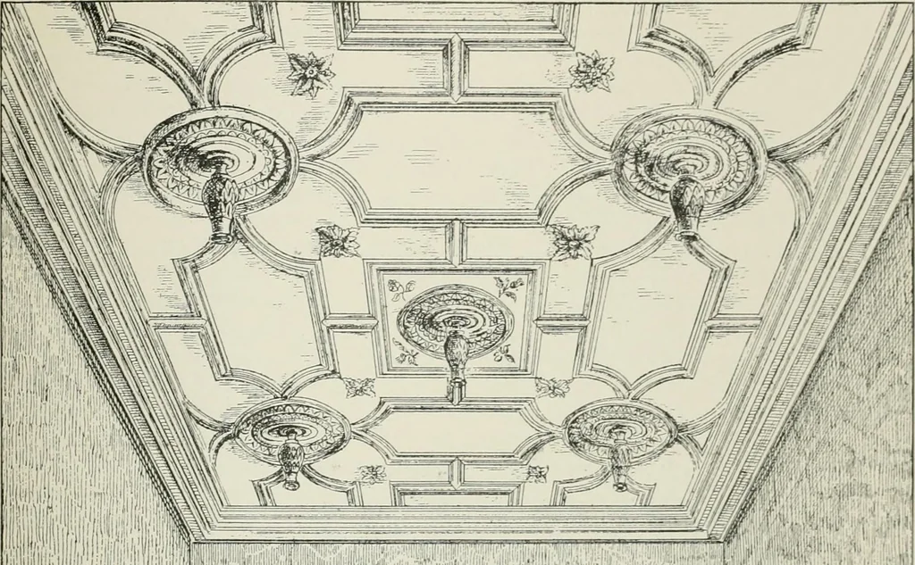 An illustration from Plastering, plain and decorative. A practical treatise on the art & craft of plastering and modelling, including full descriptions of the various tools, materials, processes, and appliances employed ... together with an account of historical plastering in England, Scotland, and Ireland, accompanied by numerous examples, 1899, leaf 46