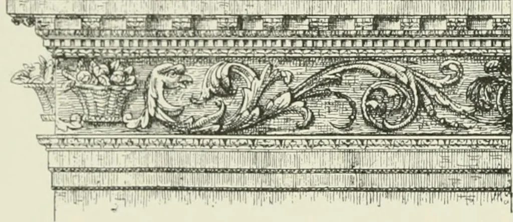 An illustration from Plastering, plain and decorative. A practical treatise on the art & craft of plastering and modelling, including full descriptions of the various tools, materials, processes, and appliances employed ... together with an account of historical plastering in England, Scotland, and Ireland, accompanied by numerous examples, 1899, leaf 47