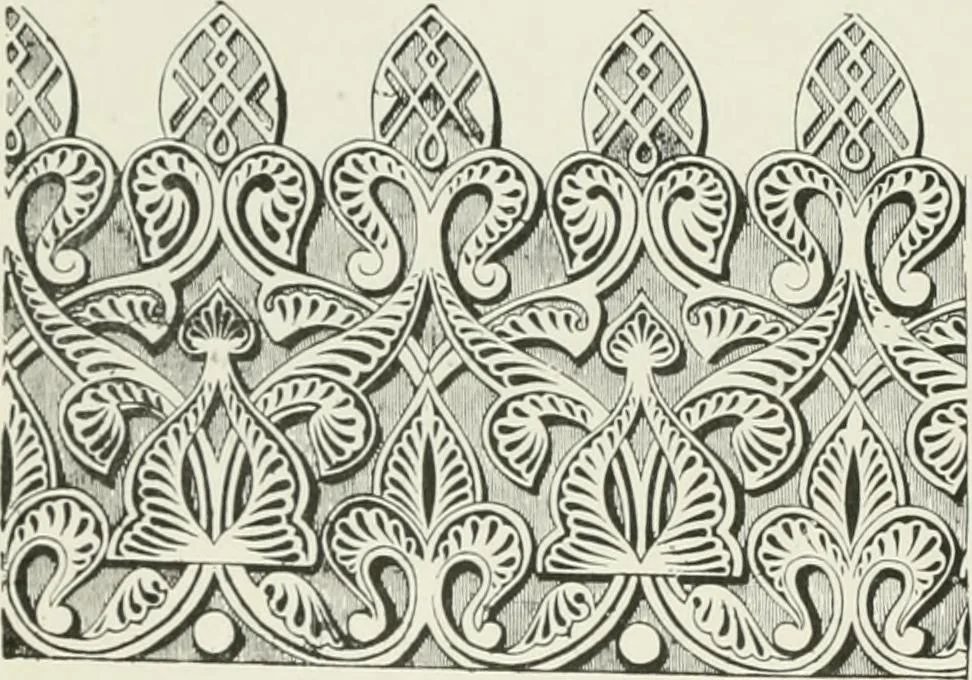 An illustration from Plastering, plain and decorative. A practical treatise on the art & craft of plastering and modelling, including full descriptions of the various tools, materials, processes, and appliances employed ... together with an account of historical plastering in England, Scotland, and Ireland, accompanied by numerous examples, 1899, leaf 535