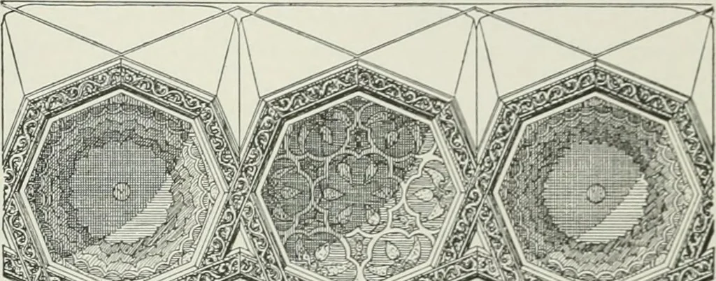 An illustration from Plastering, plain and decorative. A practical treatise on the art & craft of plastering and modelling, including full descriptions of the various tools, materials, processes, and appliances employed ... together with an account of historical plastering in England, Scotland, and Ireland, accompanied by numerous examples, 1899, leaf 536