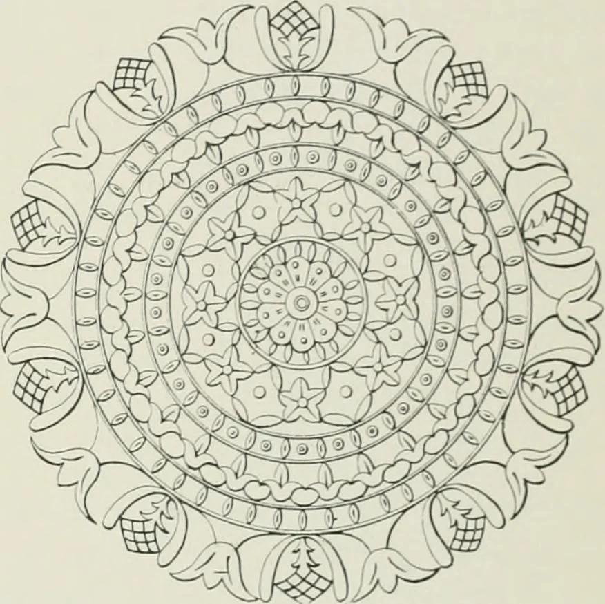 An illustration from Plastering, plain and decorative. A practical treatise on the art & craft of plastering and modelling, including full descriptions of the various tools, materials, processes, and appliances employed ... together with an account of historical plastering in England, Scotland, and Ireland, accompanied by numerous examples, 1899, leaf 544