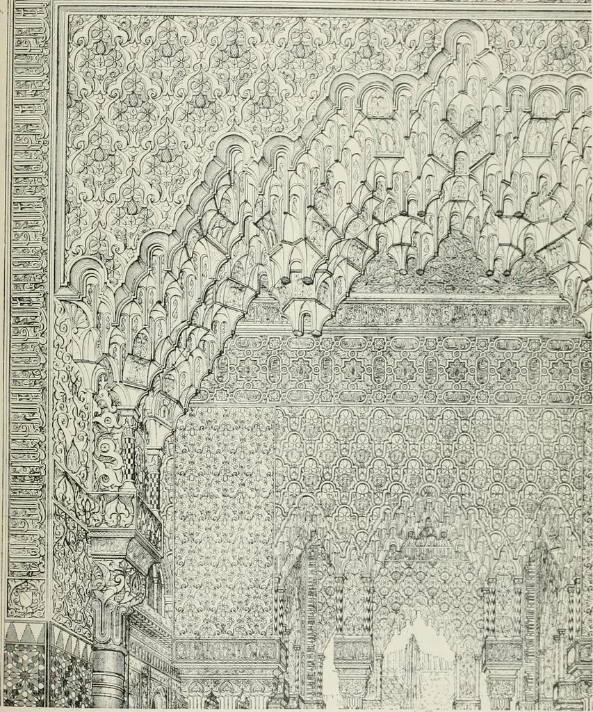 An illustration from Plastering, plain and decorative. A practical treatise on the art & craft of plastering and modelling, including full descriptions of the various tools, materials, processes, and appliances employed ... together with an account of historical plastering in England, Scotland, and Ireland, accompanied by numerous examples, 1899, leaf 546