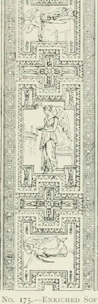 An illustration from Plastering, plain and decorative. A practical treatise on the art & craft of plastering and modelling, including full descriptions of the various tools, materials, processes, and appliances employed ... together with an account of historical plastering in England, Scotland, and Ireland, accompanied by numerous examples, 1899, leaf 563