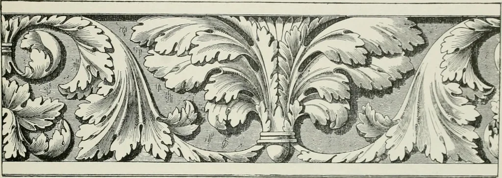 An illustration from Plastering, plain and decorative. A practical treatise on the art & craft of plastering and modelling, including full descriptions of the various tools, materials, processes, and appliances employed ... together with an account of historical plastering in England, Scotland, and Ireland, accompanied by numerous examples, 1899, leaf 564