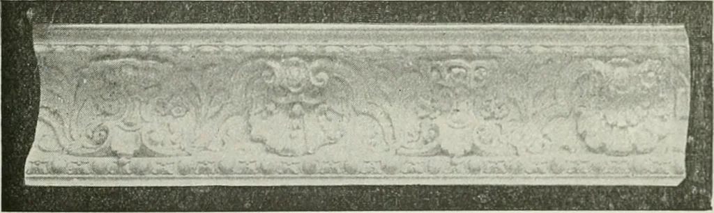 An illustration from Plastering, plain and decorative. A practical treatise on the art & craft of plastering and modelling, including full descriptions of the various tools, materials, processes, and appliances employed ... together with an account of historical plastering in England, Scotland, and Ireland, accompanied by numerous examples, 1899, leaf 568