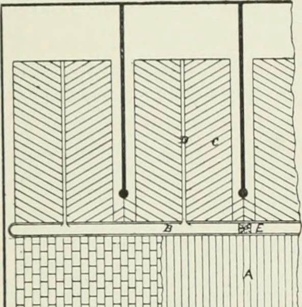 An illustration from Plastering, plain and decorative. A practical treatise on the art & craft of plastering and modelling, including full descriptions of the various tools, materials, processes, and appliances employed ... together with an account of historical plastering in England, Scotland, and Ireland, accompanied by numerous examples, 1899, leaf 605