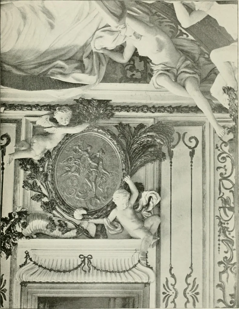 An illustration from Plastering, plain and decorative. A practical treatise on the art & craft of plastering and modelling, including full descriptions of the various tools, materials, processes, and appliances employed ... together with an account of historical plastering in England, Scotland, and Ireland, accompanied by numerous examples, 1899, leaf 66