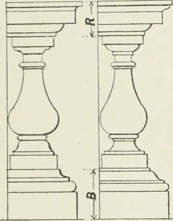 An illustration from Plastering, plain and decorative. A practical treatise on the art & craft of plastering and modelling, including full descriptions of the various tools, materials, processes, and appliances employed ... together with an account of historical plastering in England, Scotland, and Ireland, accompanied by numerous examples, 1899, leaf 661