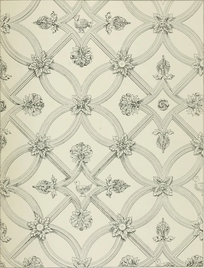 An illustration from Plastering, plain and decorative. A practical treatise on the art & craft of plastering and modelling, including full descriptions of the various tools, materials, processes, and appliances employed ... together with an account of historical plastering in England, Scotland, and Ireland, accompanied by numerous examples, 1899, leaf 72