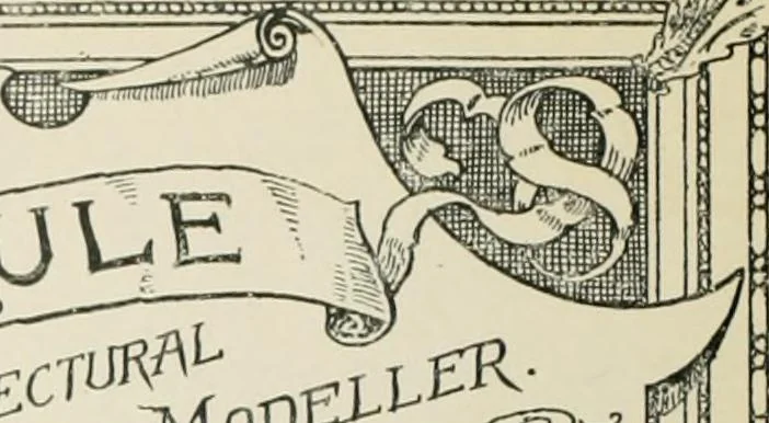 An illustration from Plastering, plain and decorative. A practical treatise on the art & craft of plastering and modelling, including full descriptions of the various tools, materials, processes, and appliances employed ... together with an account of historical plastering in England, Scotland, and Ireland, accompanied by numerous examples, 1899, leaf 739