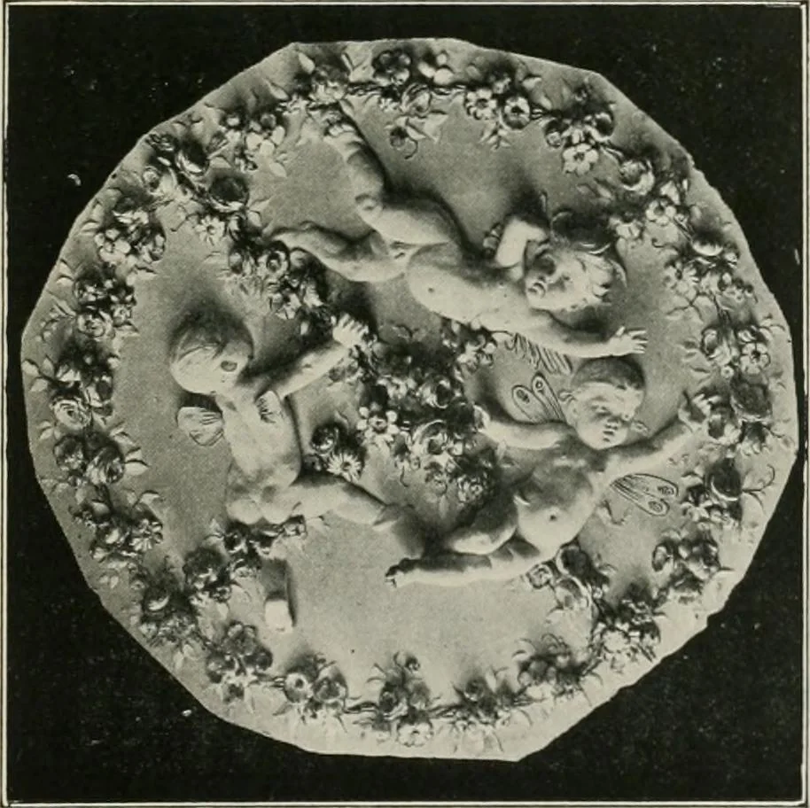 An illustration from Plastering, plain and decorative. A practical treatise on the art & craft of plastering and modelling, including full descriptions of the various tools, materials, processes, and appliances employed ... together with an account of historical plastering in England, Scotland, and Ireland, accompanied by numerous examples, 1899, leaf 744