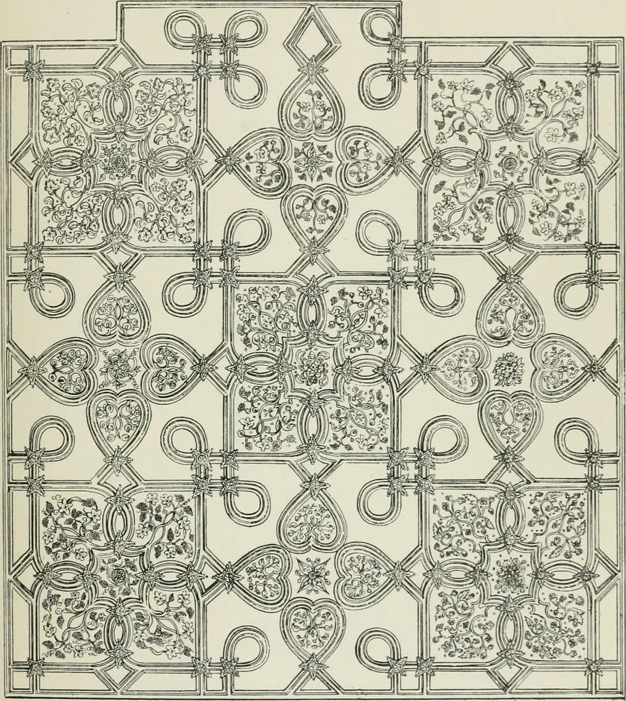 An illustration from Plastering, plain and decorative. A practical treatise on the art & craft of plastering and modelling, including full descriptions of the various tools, materials, processes, and appliances employed ... together with an account of historical plastering in England, Scotland, and Ireland, accompanied by numerous examples, 1899, leaf 78