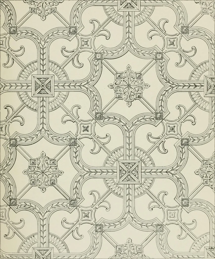 An illustration from Plastering, plain and decorative. A practical treatise on the art & craft of plastering and modelling, including full descriptions of the various tools, materials, processes, and appliances employed ... together with an account of historical plastering in England, Scotland, and Ireland, accompanied by numerous examples, 1899, leaf 80
