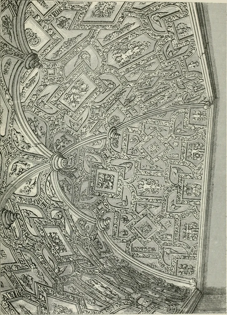 An illustration from Plastering, plain and decorative. A practical treatise on the art & craft of plastering and modelling, including full descriptions of the various tools, materials, processes, and appliances employed ... together with an account of historical plastering in England, Scotland, and Ireland, accompanied by numerous examples, 1899, leaf 88