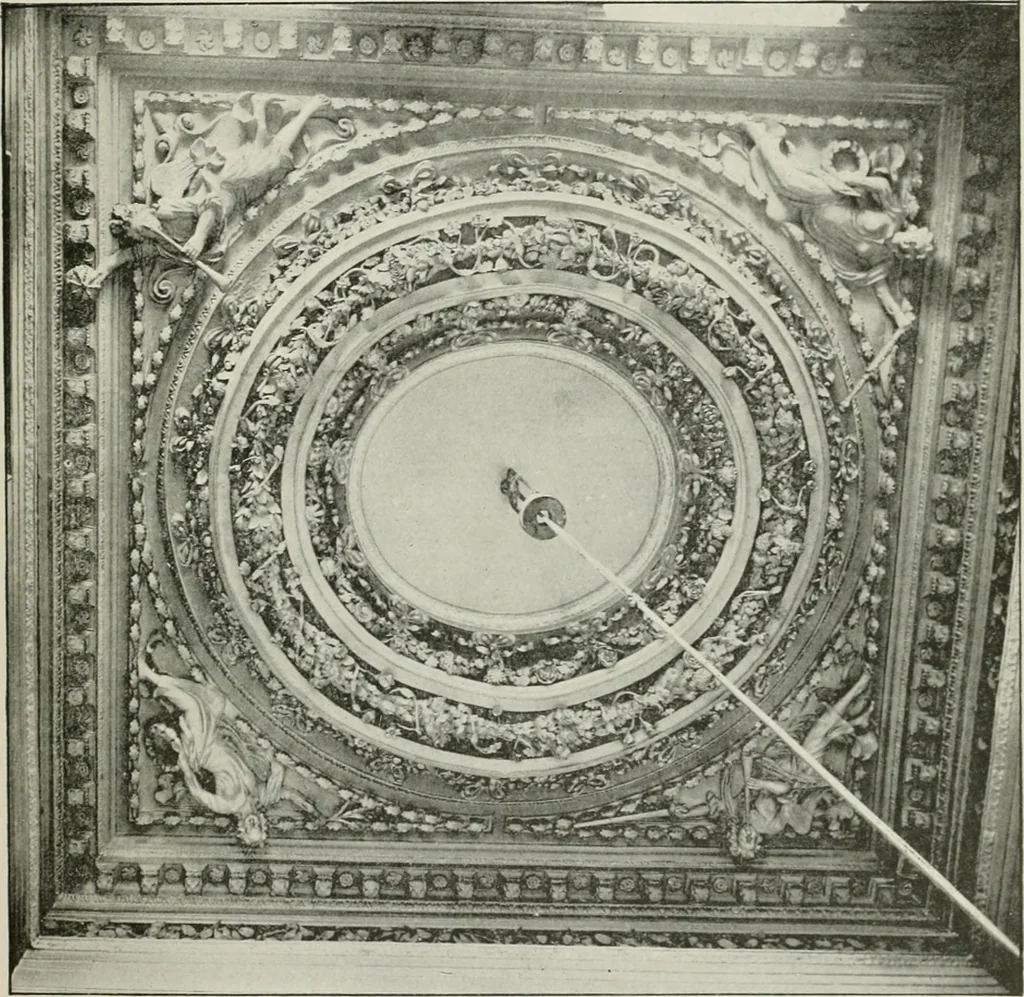 An illustration from Plastering, plain and decorative. A practical treatise on the art & craft of plastering and modelling, including full descriptions of the various tools, materials, processes, and appliances employed ... together with an account of historical plastering in England, Scotland, and Ireland, accompanied by numerous examples, 1899, leaf 92