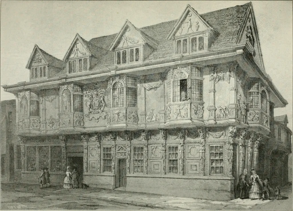 An illustration from Plastering, plain and decorative. A practical treatise on the art & craft of plastering and modelling, including full descriptions of the various tools, materials, processes, and appliances employed ... together with an account of historical plastering in England, Scotland, and Ireland, accompanied by numerous examples, 1899, leaf 94