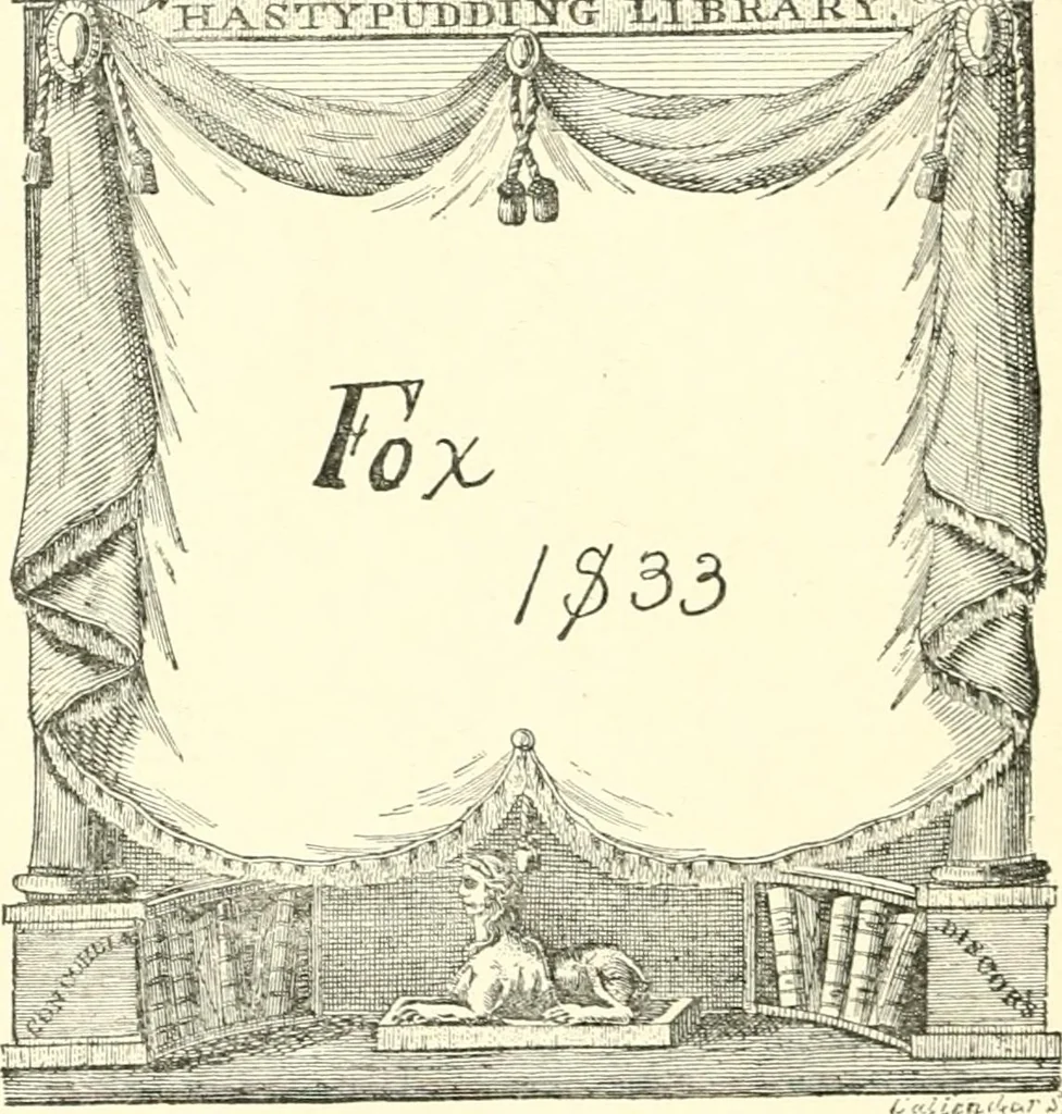 An illustration from American book-plates, a guide to their study with examples ... With a bibliography by Eben Hewins ... Illustrated with many reproductions of rare and interesting book-plates and in the finer editions with many prints from the original coppers both old and recent, 1905, leaf 105
