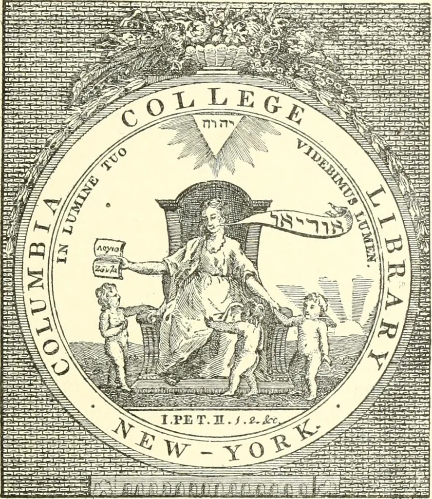 An illustration from American book-plates, a guide to their study with examples ... With a bibliography by Eben Hewins ... Illustrated with many reproductions of rare and interesting book-plates and in the finer editions with many prints from the original coppers both old and recent, 1905, leaf 120